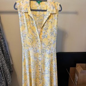 Brand Dip Yellow Spring Midi Dress XL